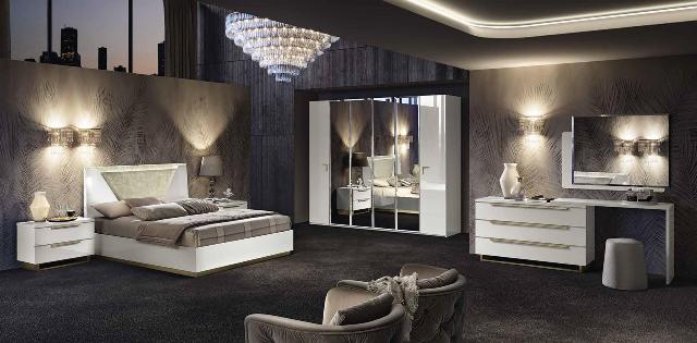 Белая итальянская спальня SMART WHITE, Кемелгруп Белая итальянская спальня SMART WHITE, Кемелгруп
