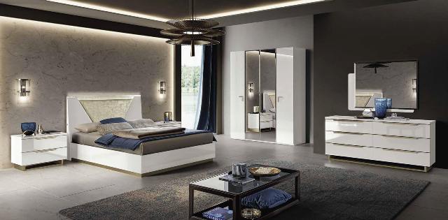 Белая итальянская спальня SMART WHITE, Кемелгруп Белая итальянская спальня SMART WHITE, Кемелгруп