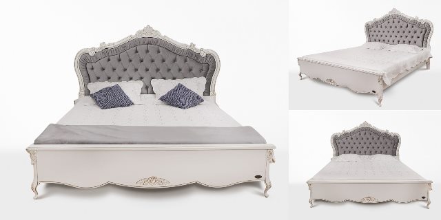 Белая румынская мебель для спальни Изабелла