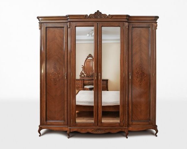 Ореховый шкаф для одежды Изабелла