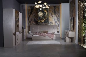 Серая современная спальня Лара Галакси