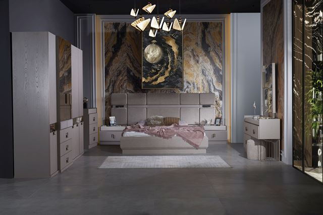 Серая современная спальня Лара Галакси Серая современная спальня Лара Галакси