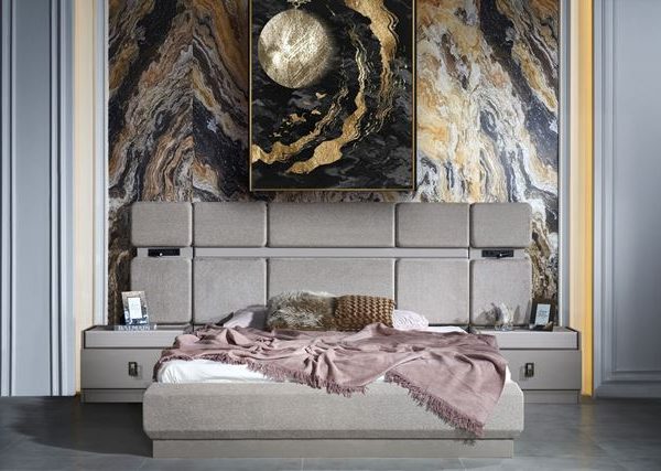 Серая современная спальня Лара Галакси