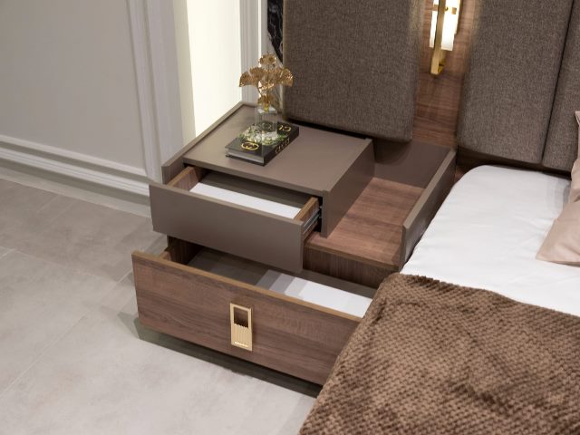 Коричневая спальня Лотос в стиле модерн Галакси