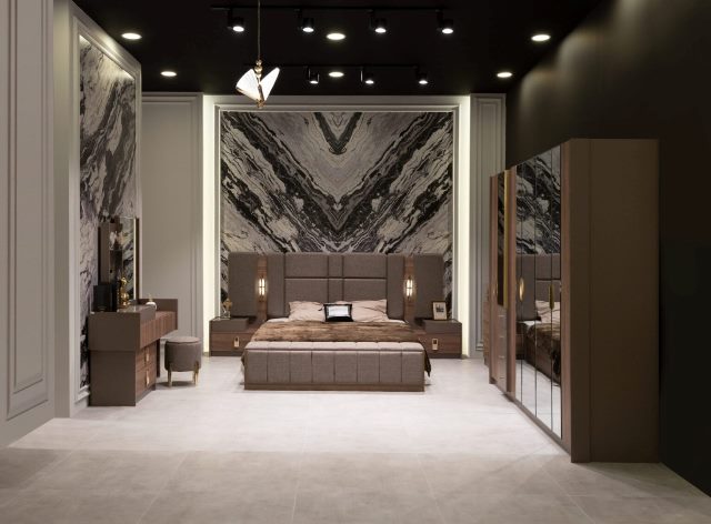 Коричневая спальня Лотос в стиле модерн Галакси Коричневая спальня Лотос в стиле модерн Галакси