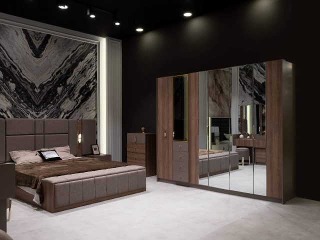 Коричневая спальня Лотос в стиле модерн Галакси Коричневая спальня Лотос в стиле модерн Галакси