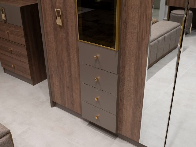 Коричневая спальня Лотос в стиле модерн Галакси Коричневая спальня Лотос в стиле модерн Галакси