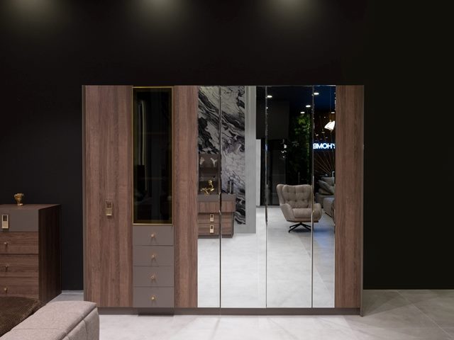 Коричневая спальня Лотос в стиле модерн Галакси