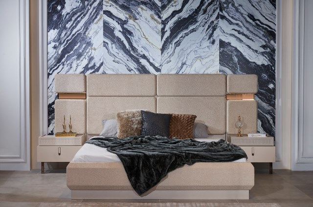 Кремовая современная мебель для спальни Осло, Галакси Кремовая современная мебель для спальни Осло, Галакси