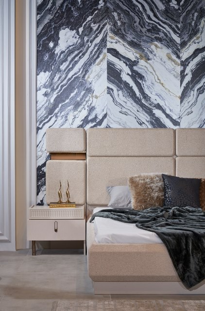 Кремовая современная мебель для спальни Осло, Галакси Кремовая современная мебель для спальни Осло, Галакси