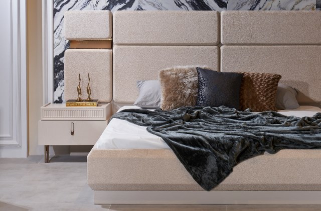 Кремовая современная мебель для спальни Осло, Галакси Кремовая современная мебель для спальни Осло, Галакси