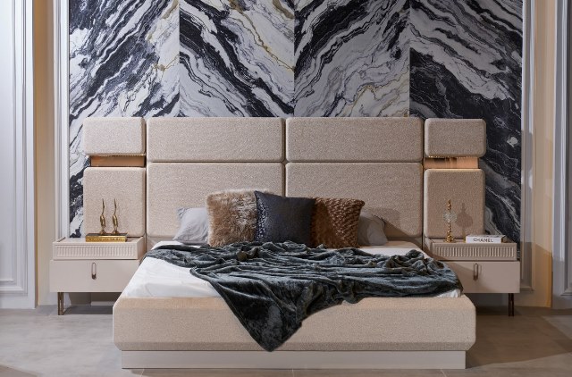 Кремовая современная мебель для спальни Осло, Галакси Кремовая современная мебель для спальни Осло, Галакси