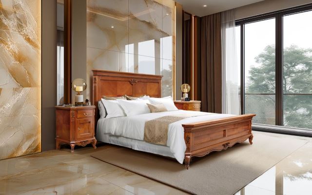 Коричневая румынская спальня Виктория Люкс