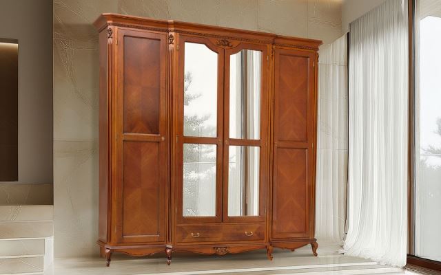 Коричневая румынская спальня Виктория Люкс