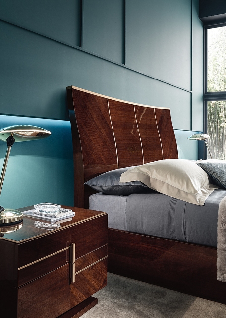 Ореховая глянцевая спальня Белажио , Bellagio, Альф Ореховая глянцевая спальня Белажио , Bellagio, Альф