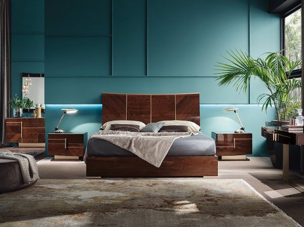 Ореховая глянцевая спальня Белажио , Bellagio, Альф