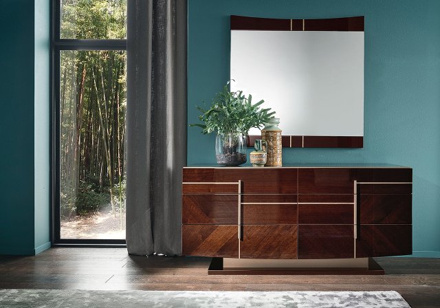 Ореховая глянцевая спальня Белажио , Bellagio, Альф Ореховая глянцевая спальня Белажио , Bellagio, Альф