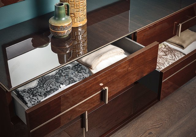 Ореховая глянцевая спальня Белажио , Bellagio, Альф Ореховая глянцевая спальня Белажио , Bellagio, Альф