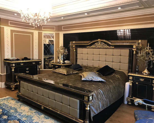 Черная спальня с золотом Купали, Eligulbronz