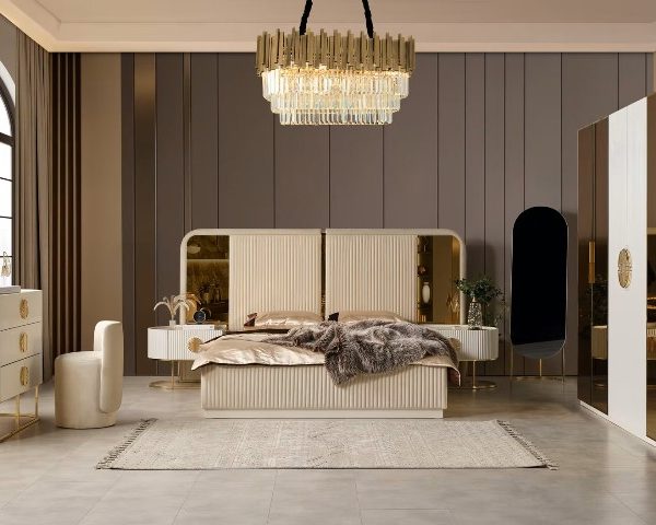 Белая спальня Gucci Гуччи с золотом, Green