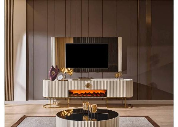 ТВ Тумба с камином Gucci, Грин