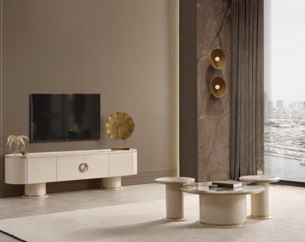 Бежевая тумба под телевизор  Cartier, GREEN