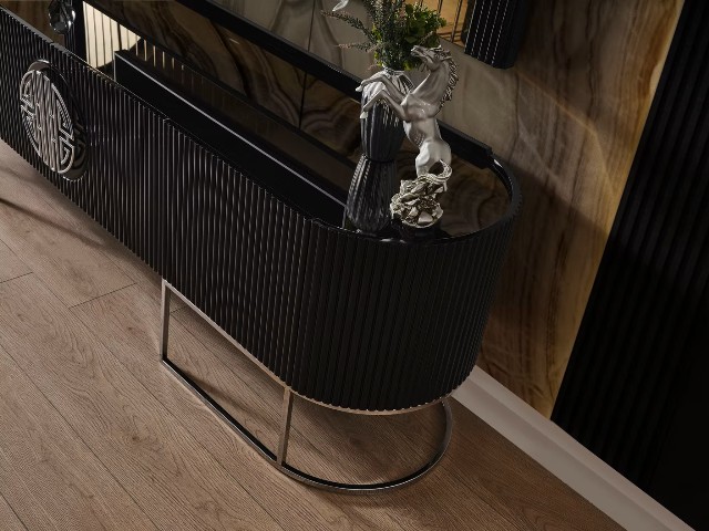 Черная тумба под телевизор Gucci , Грин