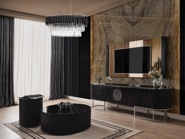 Черная тумба под телевизор Gucci , Грин