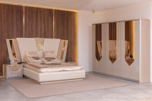 Спальня Бентли с золотом в стиле АРТ-Деко, NERO