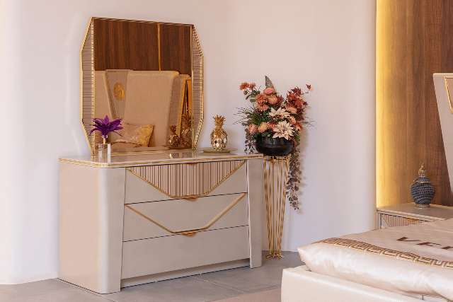 Спальня Бентли с золотом в стиле АРТ-Деко, NERO Спальня Бентли с золотом в стиле АРТ-Деко, NERO