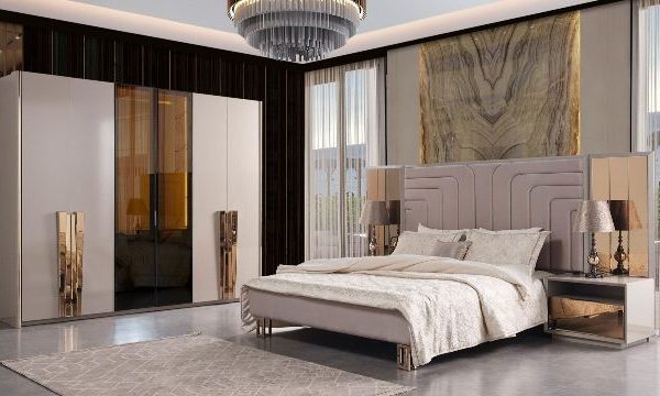 Спальня с золотыми фасадами Берлин, INFAVORI