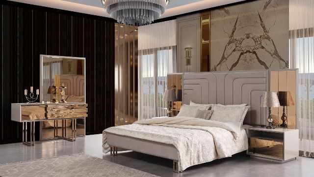 Спальня с золотыми фасадами Берлин, INFAVORI Спальня с золотыми фасадами Берлин, INFAVORI