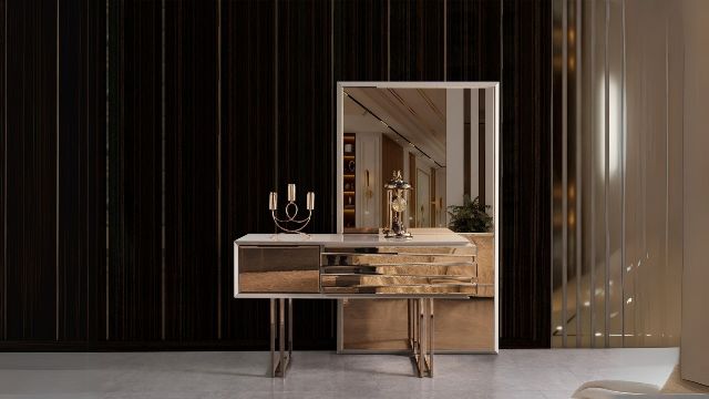 Спальня с золотыми фасадами Берлин, INFAVORI Спальня с золотыми фасадами Берлин, INFAVORI