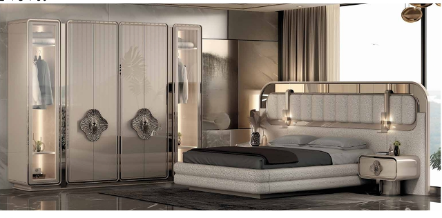 Серая спальня в стиле АРТ-Деко Нева, Infavori Серая спальня в стиле АРТ-Деко Нева, Infavori