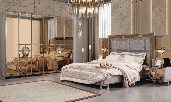 Спальня с золотыми фасадами Престиж, INFAVORI