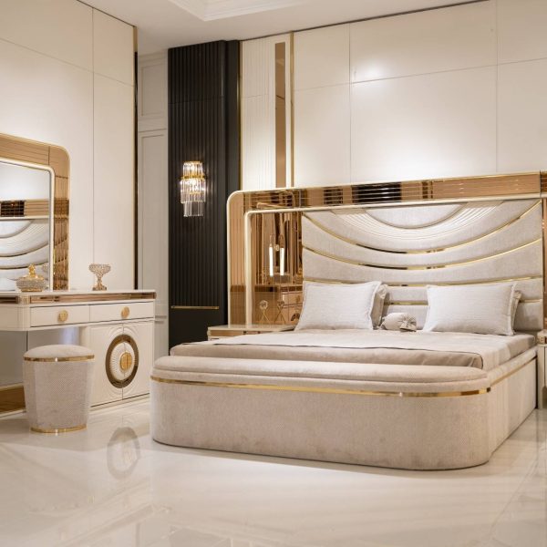 Белая спальня с золотом в стиле АРТ-Деко Верона, DASELL