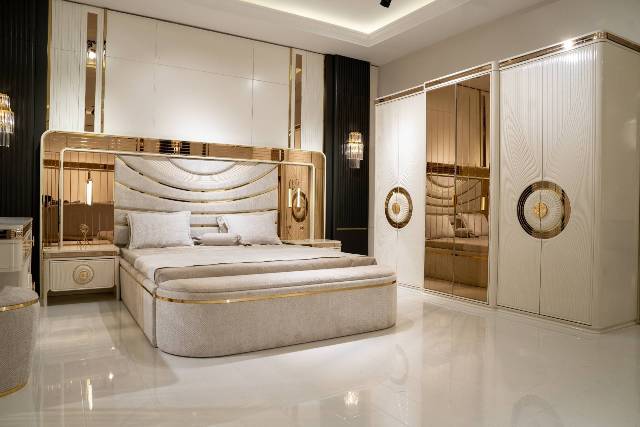 Белая спальня с золотом в стиле АРТ-Деко Верона, DASELL