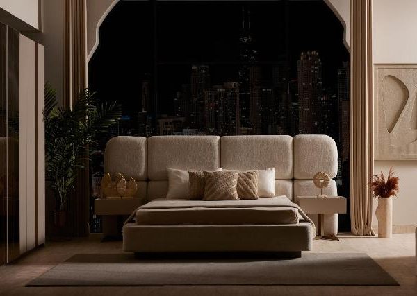 Бежевая современная мебель для спальни Виктория, Идол