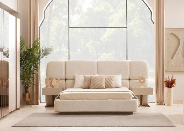 Бежевая современная мебель для спальни Виктория, Идол