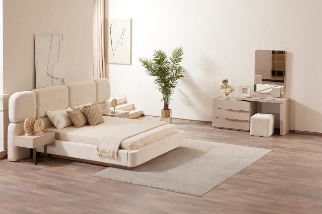 Бежевая современная мебель для спальни Виктория, Идол Бежевая современная мебель для спальни Виктория, Идол