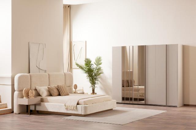 Бежевая современная мебель для спальни Виктория, Идол Бежевая современная мебель для спальни Виктория, Идол