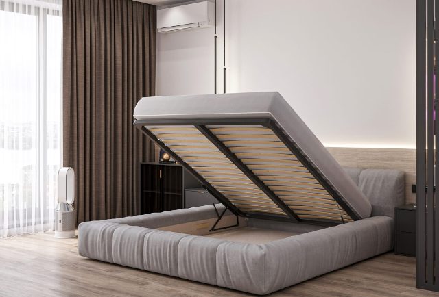 Мягкая современная кровать Бон, ШГ Мягкая современная кровать Бон, ШГ