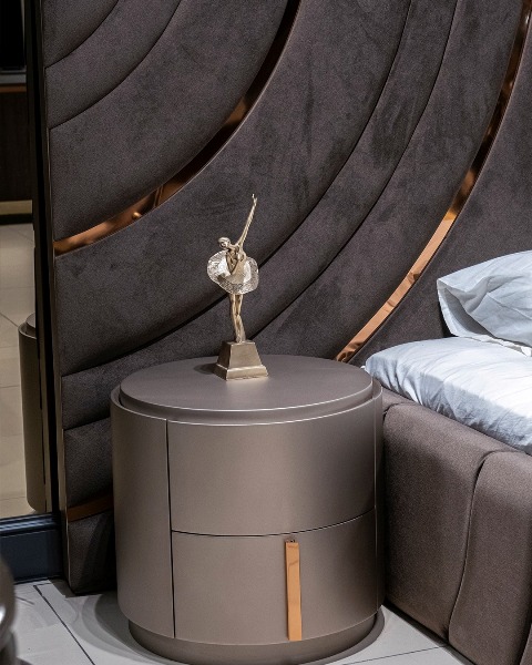 Темная спальня с золотым декором Мадрид, FF Темная спальня с золотым декором Мадрид, FF