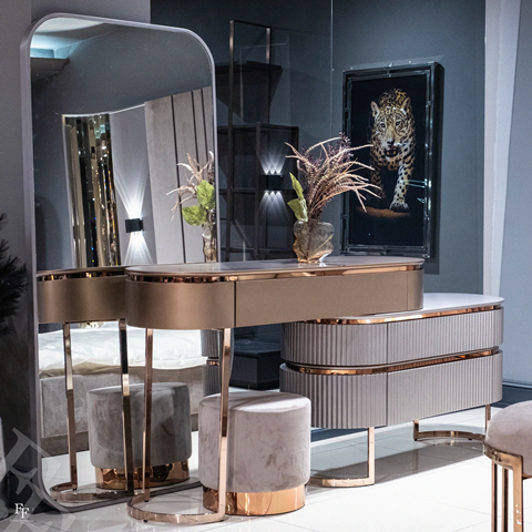 Серая элитная спальня в стиле АРТ-Деко Петер, FF