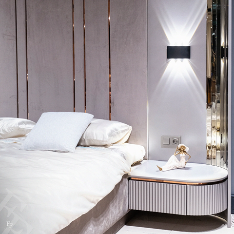 Серая элитная спальня в стиле АРТ-Деко Петер, FF
