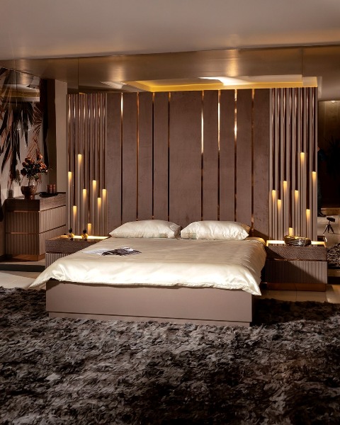 Современная бежевая спальня Венеция, Арт-Деко, FF