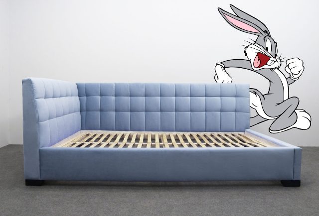 Мягкая угловая кровать Лео, велюр, ШГ Мягкая угловая кровать Лео, велюр, ШГ