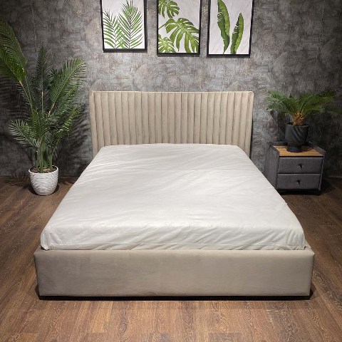 Бежевая элегантная кровать 1800 Лион L 033-М, Р Бежевая элегантная кровать 1800 Лион L 033-М, Р