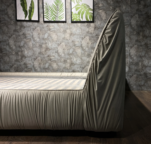 Драпированная мягкая кровать Лайн  L 050, Р