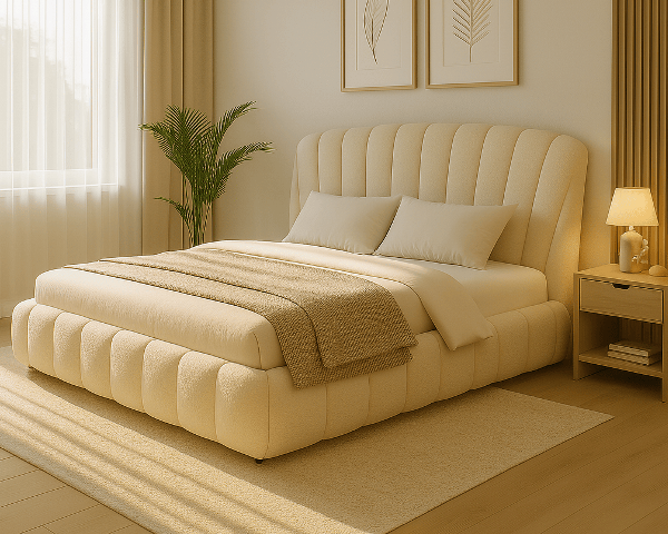 Белая мягкая кровать Шелл  L 064 Shell, Р